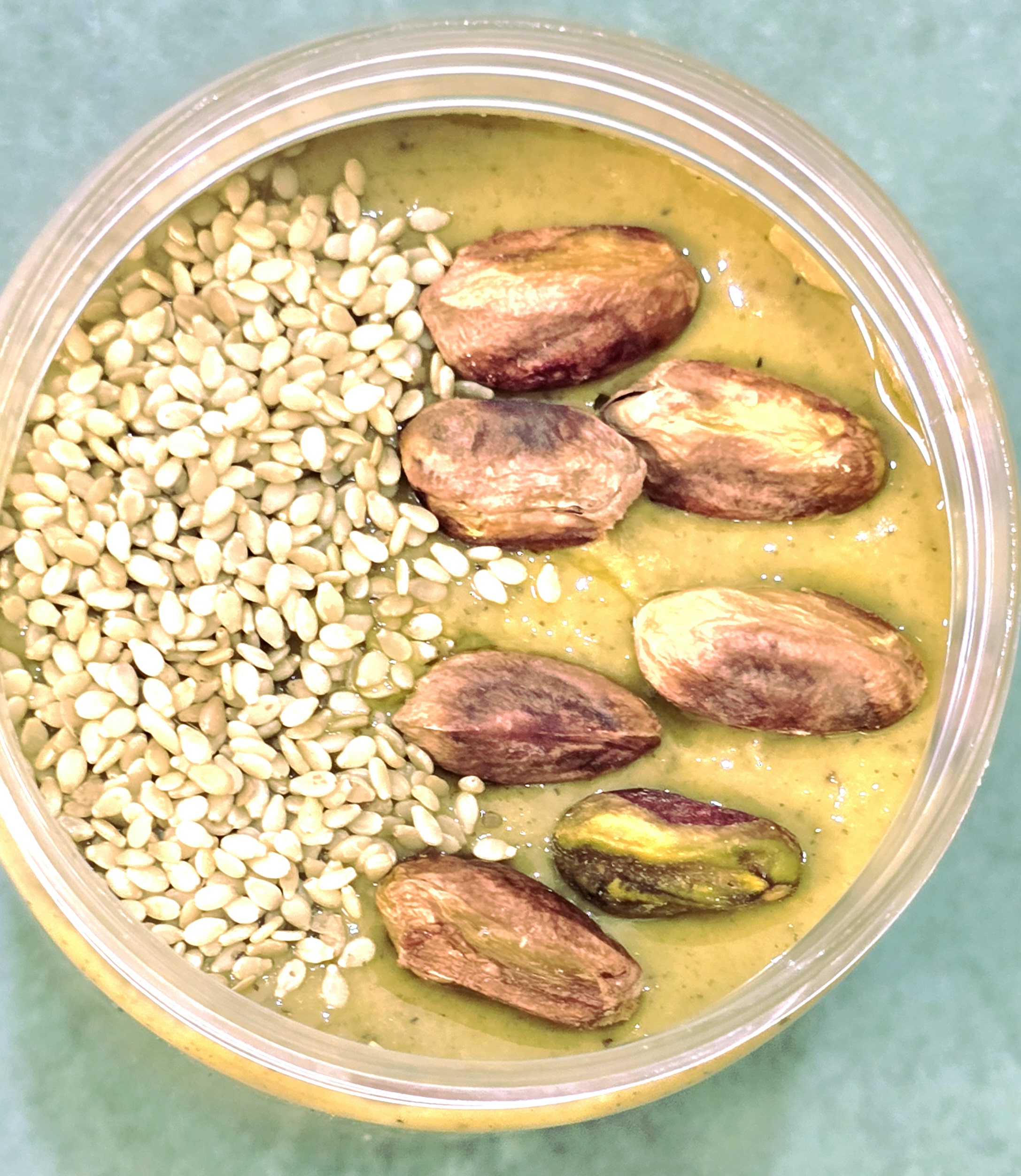 کرِم کنجد پسته ای "دهکده روغن" صبحانه و میان وعده مقوی